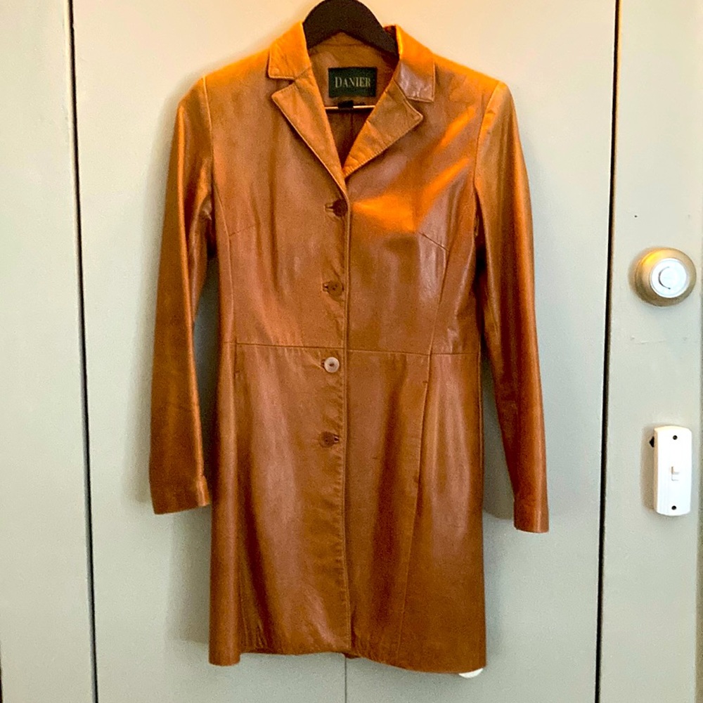 3/4 length Danier leather jacket XS